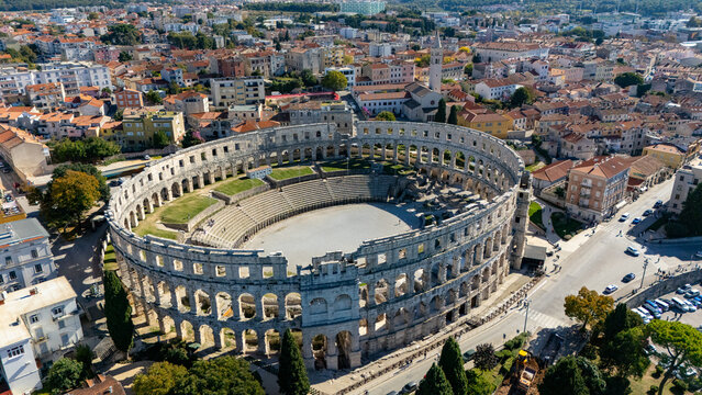 Pula arena, ancient roman amphitheater in croatia