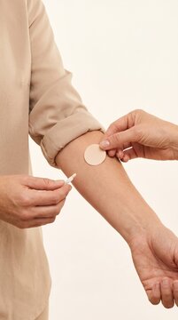 HRT Patch Application Menopause Hormone Treatment Skin Care