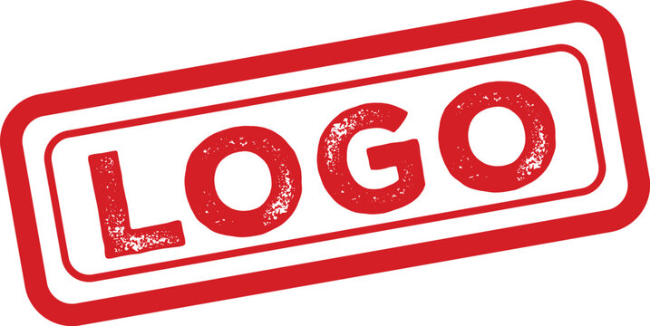 Rubber stamp logo design template
