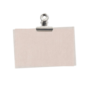 Layered Beige Note Card with Binder Clip