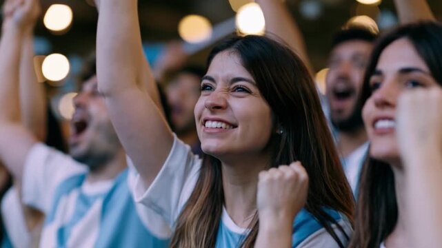 Joyful Argentine Women Football Supporters Celebrate Historic World Cup Victory
