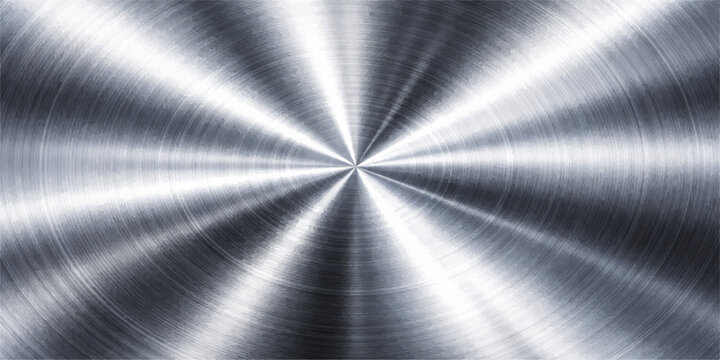 A polished silver brushed metal plate texture features a shiny metallic steel surface with light gray reflections on a seamless stainless aluminum sheet wallpaper design