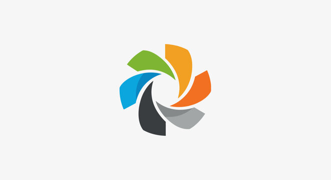 Abstract colorful swirl logo