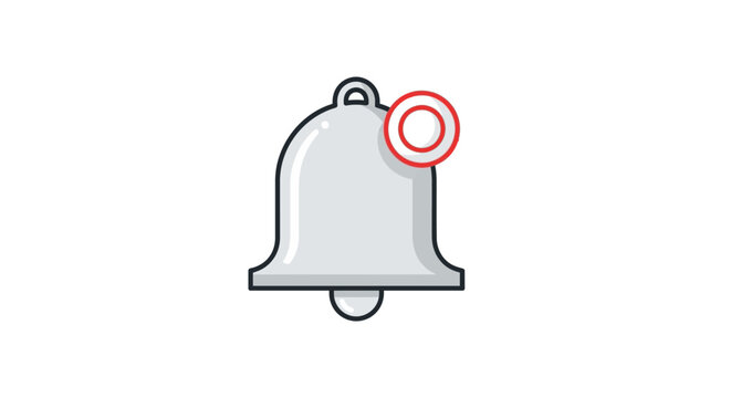 Notification bell icon with unread message alert in digital interface.