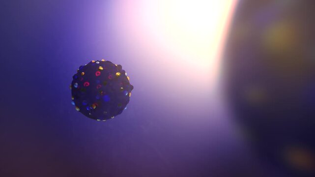 A 3D Cinematic Simulation of Polio Virus Particles