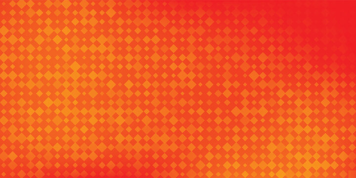 Abstract orange gradient background with random rhombus shape pattern