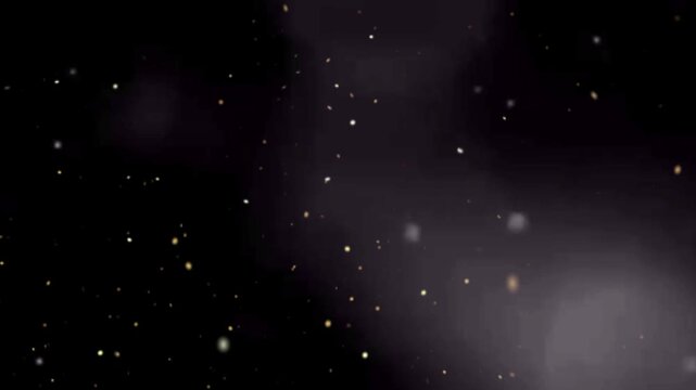 Luxury Golden Particle Overlay with Floating Dust and Bokeh Lights