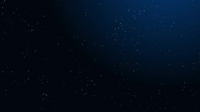 4k animation of dust scatter particles floating over dark atmospheric blue background for dramatic video project.
