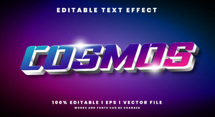 cosmos 3d vector text effect with modern style design © MR. JAVA