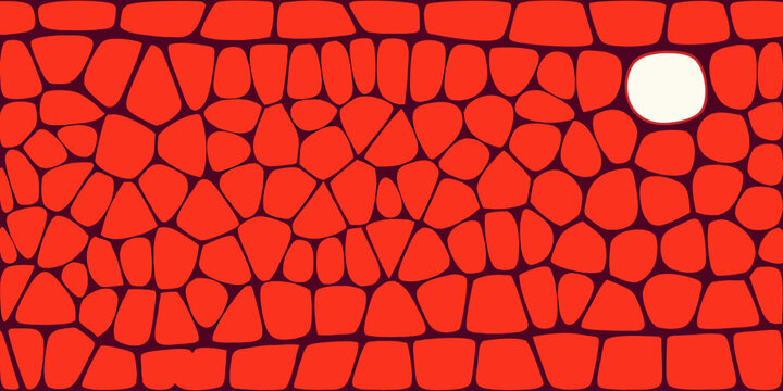 Organic cellular pattern with a single white cell vector illustration