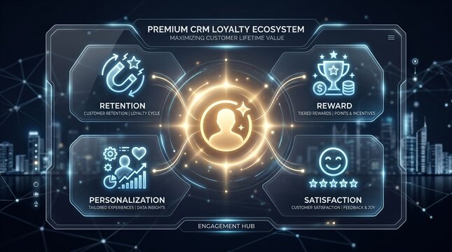 Premium CRM Loyalty Ecosystem Dashboard for Customer Lifetime Value