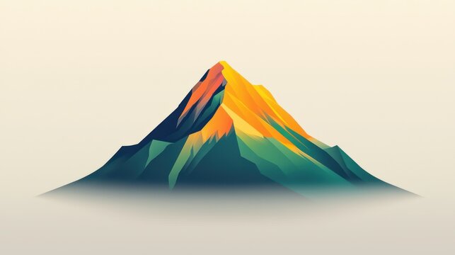 Abstract mountain peak in soft colors