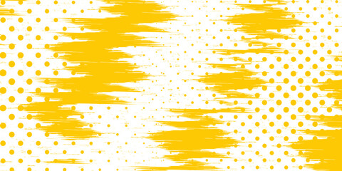 Abstrac yellow grunge texture background with halftone effect vector. Ilustrations light simple dotted © MAULIDIARDAN