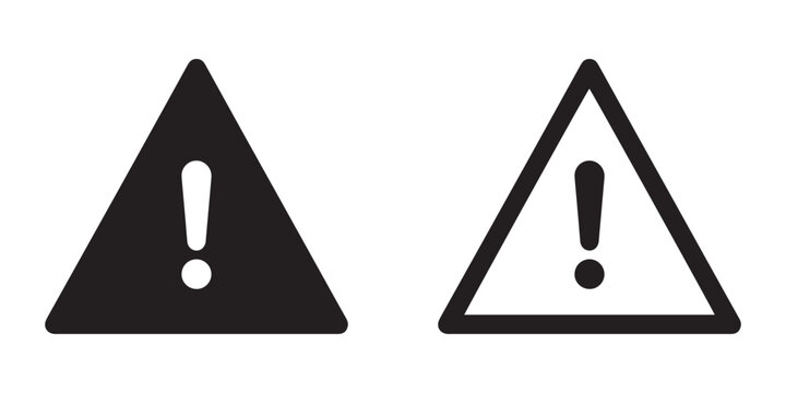 Warning alert triangle caution icon