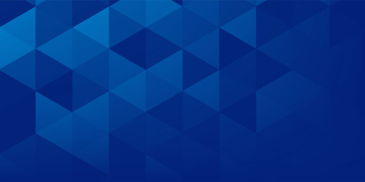 Blue triangle polygonal mosaic abstract banner background