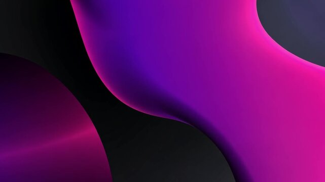 Abstract Flowing Shapes in Vibrant Pink and Dark Shades