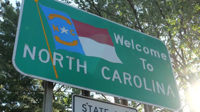 North Carolina Public Welcome Sign
