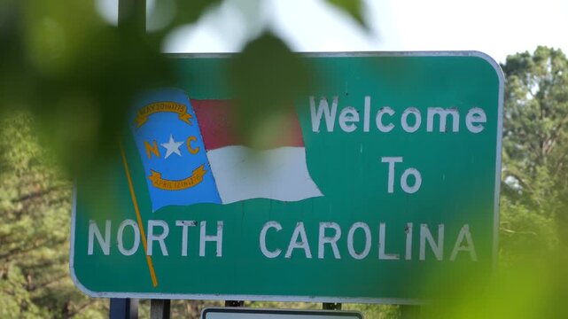 North Carolina Public Welcome Sign
