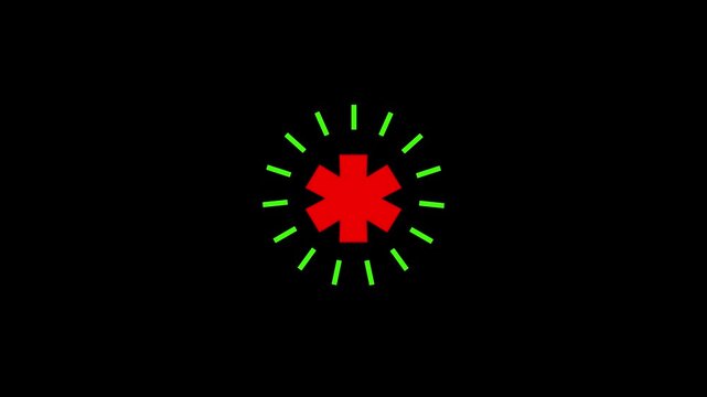 Emergency information icon animation.Containing healthcare, virtual consultation, online doctor, remote healthcare, medical app.