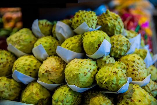 Fresh Sugar Apples at Produce Market