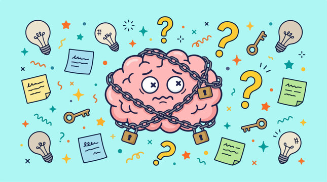 Brain with Chains and Locks.