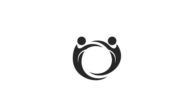 Stylized illustration of two people embracing.