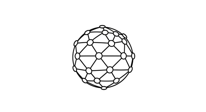 Buckminsterfullerene molecule structure model.