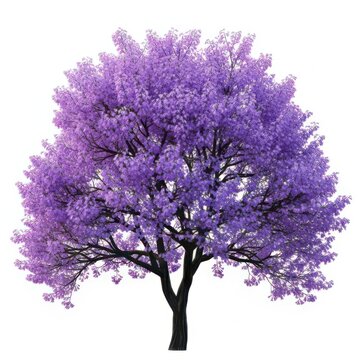 Beautiful jacaranda tree with vibrant purple flowers blooming in the spring season