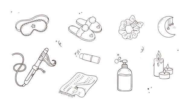 Colorful set of flat design fruit icons in a clean style Vector