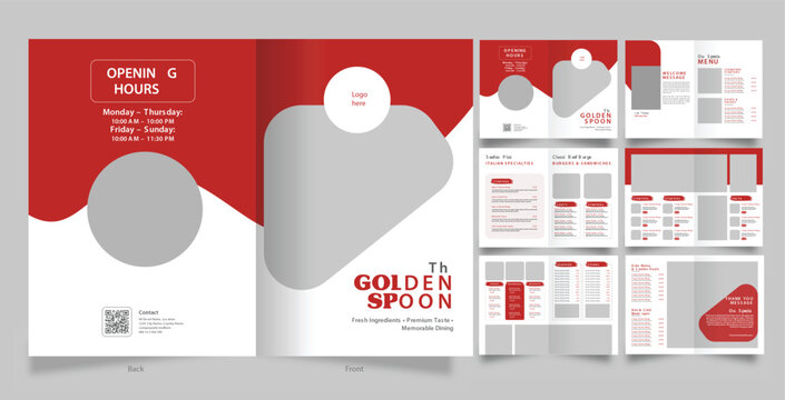 Cookbook Layout Template Simple style and modern design, Recipe Book Layout