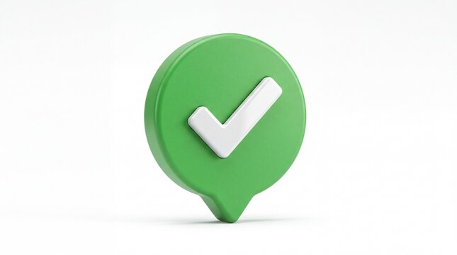 Green circular check mark icon for business success