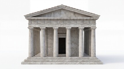 Fototapeta premium Classic greek temple building with tall columns