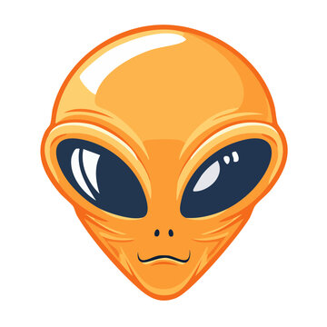 Cartoon alien head illustration