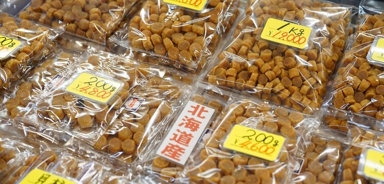 店頭の干し貝柱