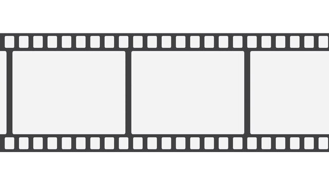 polaroid film strip filmstrip over lay loop 4k, Vintage 35mm film strip scrolling vertically with black sprocket borders,
Blank vintage film strip with perforated edges on retro background