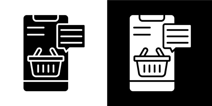 In-App Messaging  Icon Set White Style Collection