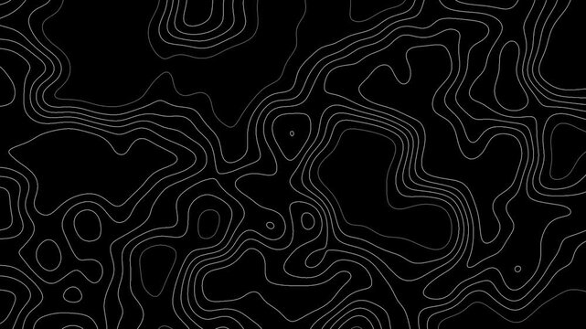 black and white seamless pattern motion background. curve line motion video background. wavy line
