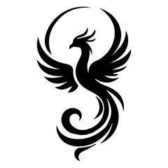 Fototapeta premium Black infinity bird logo illustration with modern vector design, symbolizing freedom, continuity, and endless possibilities.