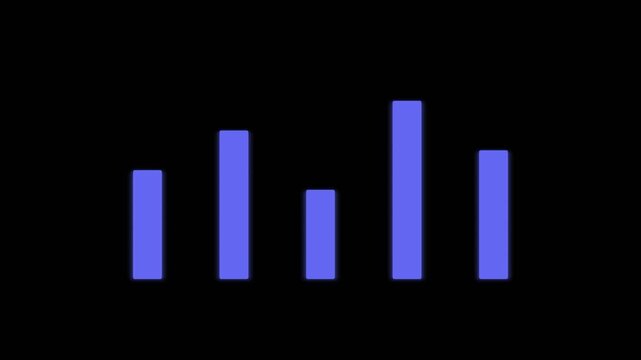 Animated Bar Chart Data Visualization Showing Fluctuating Investment Growth and Financial Statistics for Business Presentations