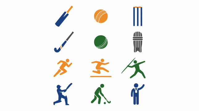 Comprehensive sports and athletic activity icon collection.