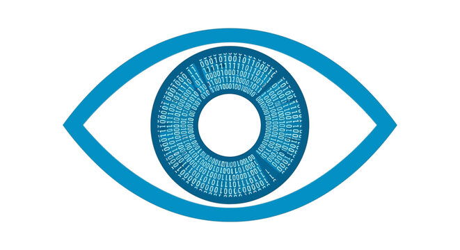 Blue eye with detailed iris.