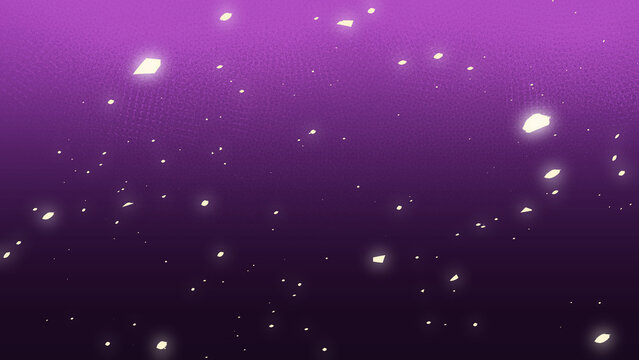 光る破片が舞う背景