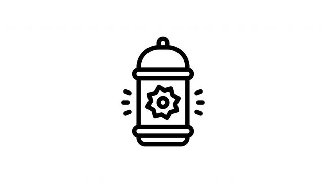 lantern minimalist stroke animation