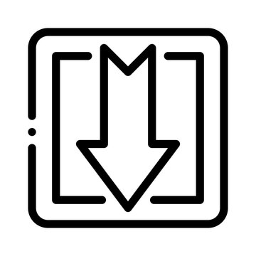 down arrow line icon