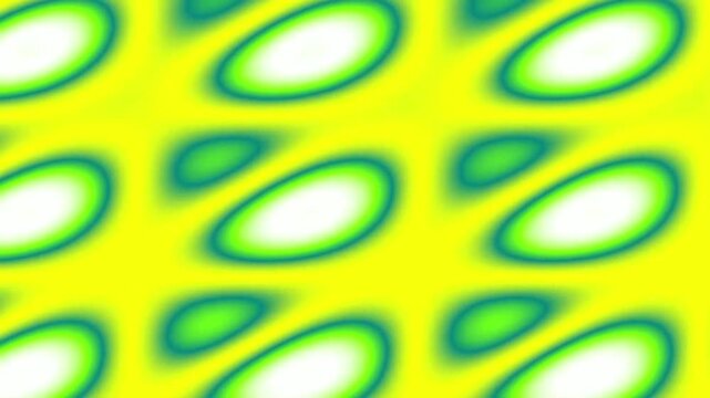 Abstract green and yellow concentric oval pattern with soft glow effect