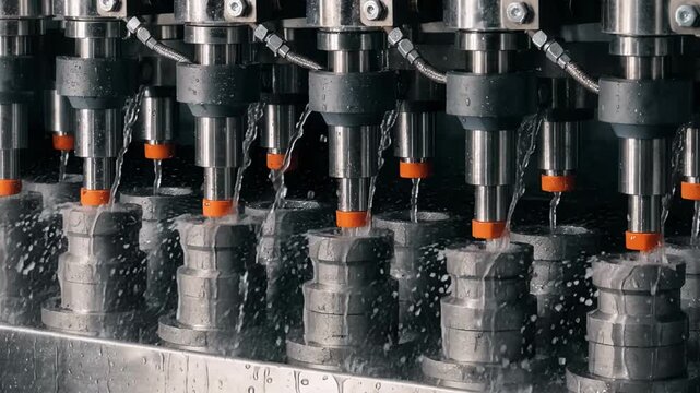 Servodriven secondary sizing press performing synchronized repressing on sintered parts ensuring consistent precision and optimal surface quality in automated production