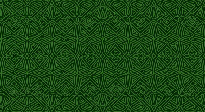 Dark green leafy pattern background texture.