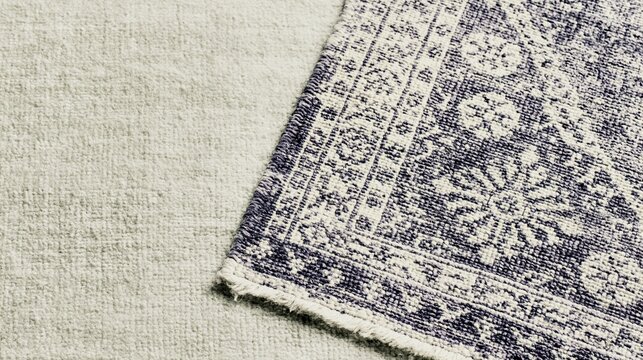 Sage green organic textile background with decorative purple geometric pattern for cultural heritage banners, elegant editorial web headers and product mockup backdrops