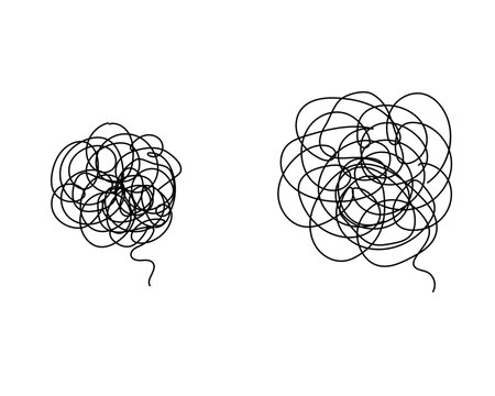 Mental chaos and complicated thoughts