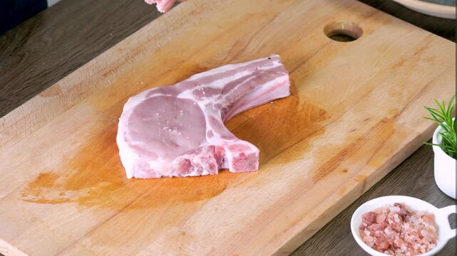 Tender pork chops marinated with fragrant spices and herbs, then grilled to perfection for a juicy texture.